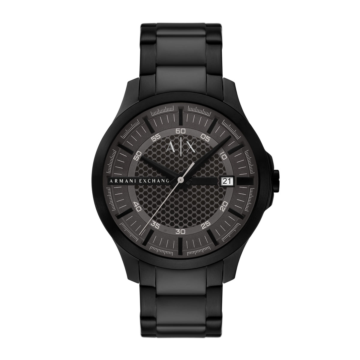 Armani Exchange Men's Three-Hand Date Black Stainless Steel Watch - AX2464