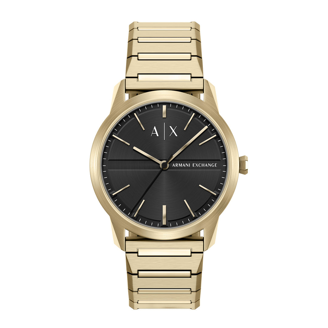 Armani Exchange Men's Three-Hand Gold-Tone Stainless Steel Watch