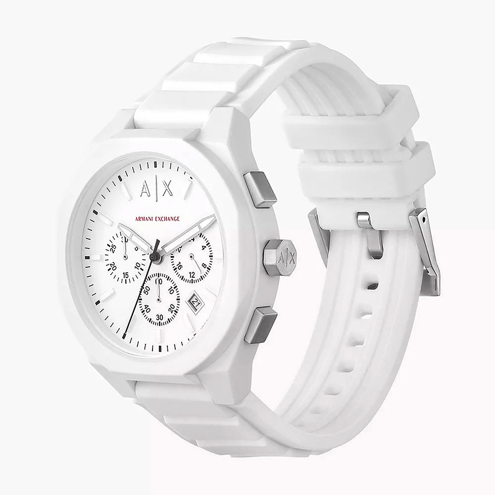 Armani Exchange Rafael White Nylon Men's Watch