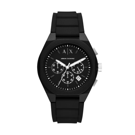 Armani Exchange Na Black Silicone Men's Watch
