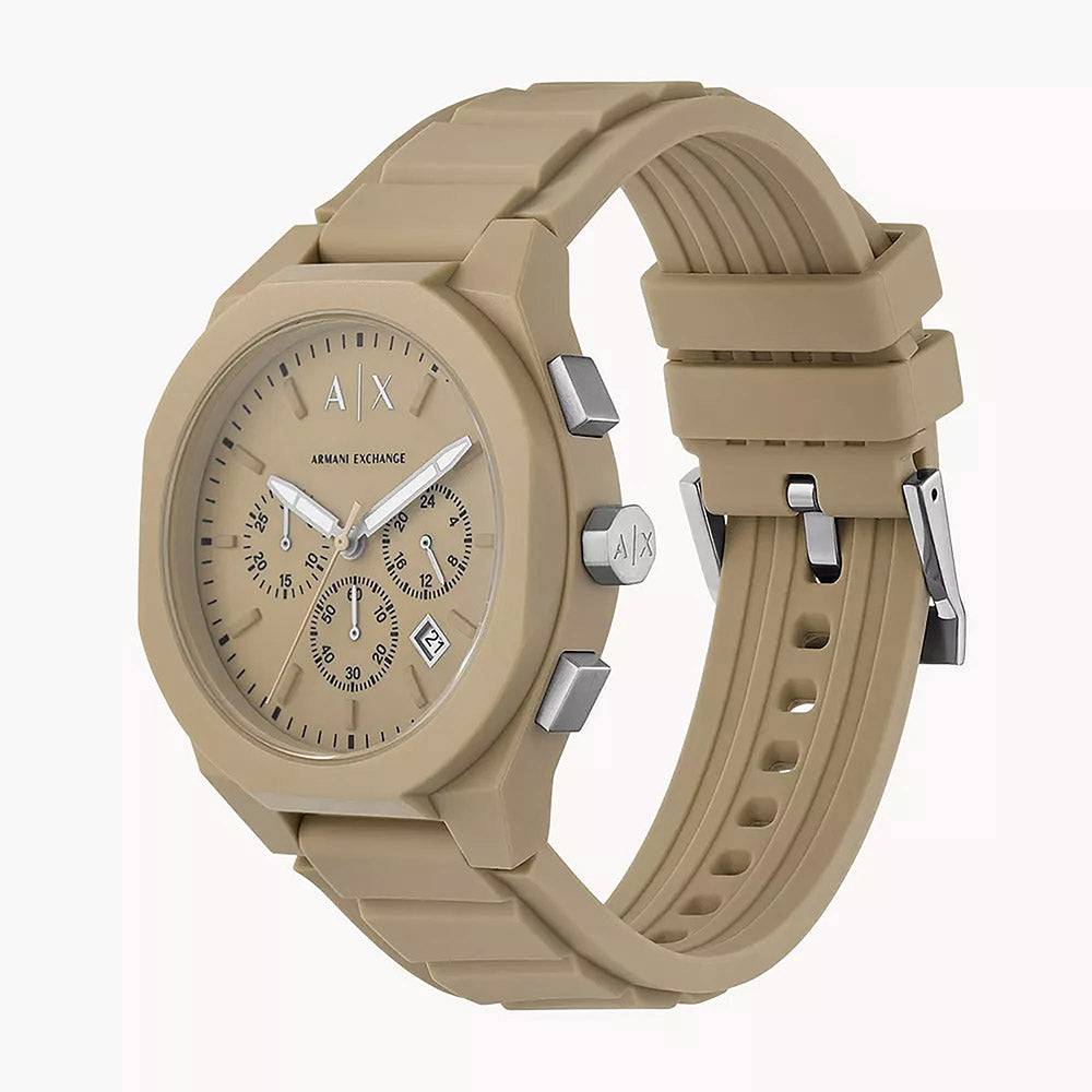 Armani Exchange Rafael Beige Gold Nylon Men's Watch