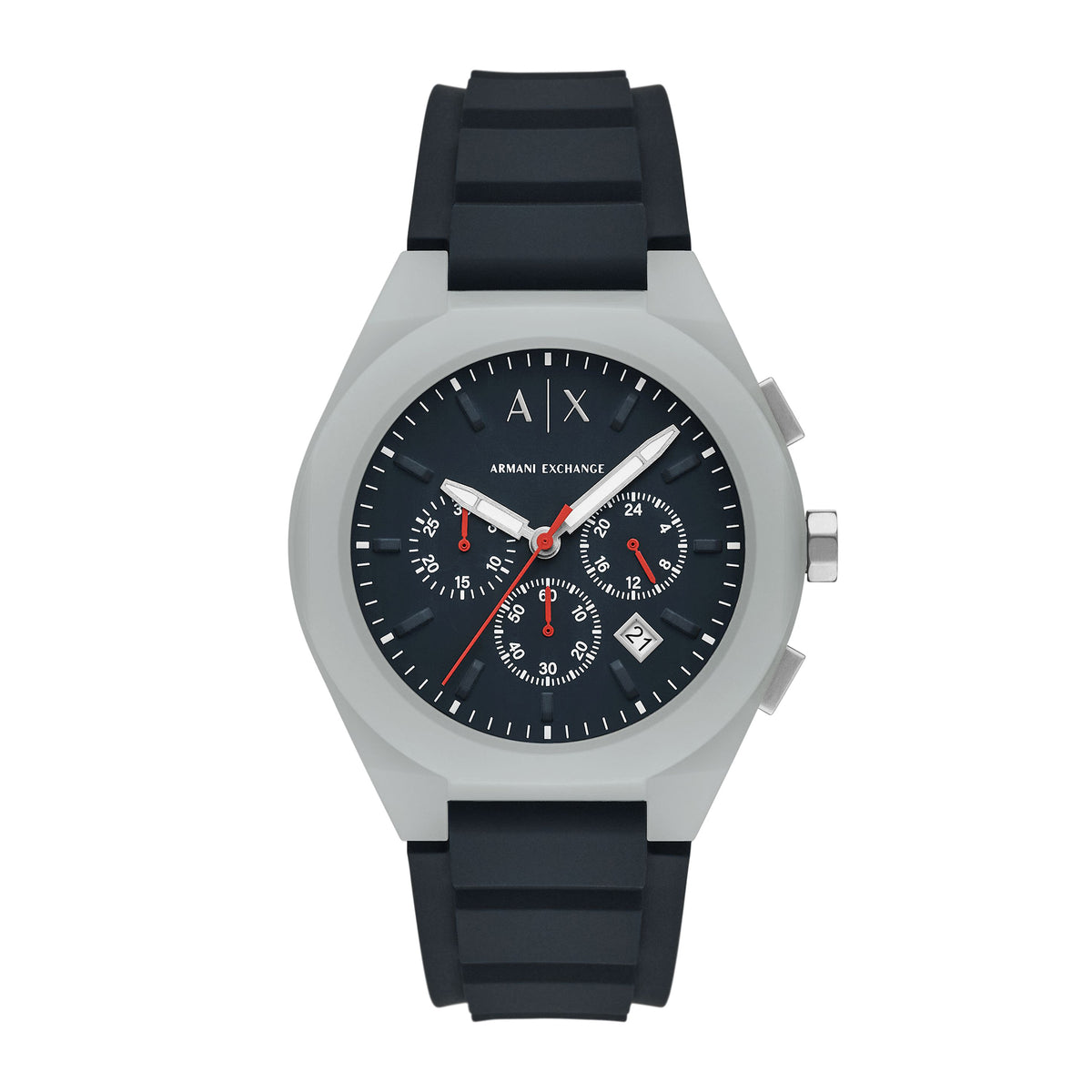 Armani Exchange Men's Sync Chronograph Gray Silicone Watch - AX4172