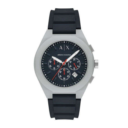 Armani Exchange Men's Sync Chronograph Gray Silicone Watch