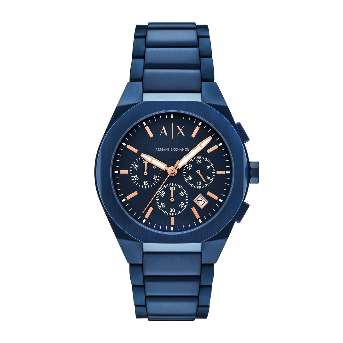 Armani Exchange Men's Sync Chronograph Blue Stainless Steel Watch