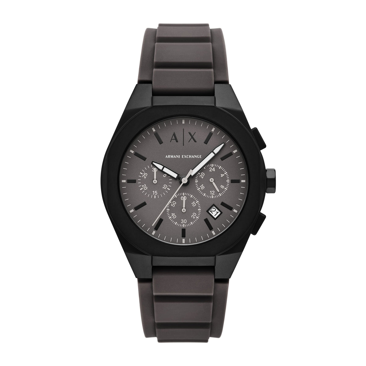 Armani Exchange Men's Sync Chronograph Gray Silicone Watch - AX4191