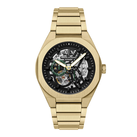 Armani Exchange Men's Sync Automatic Gold-Tone Stainless Steel Watch