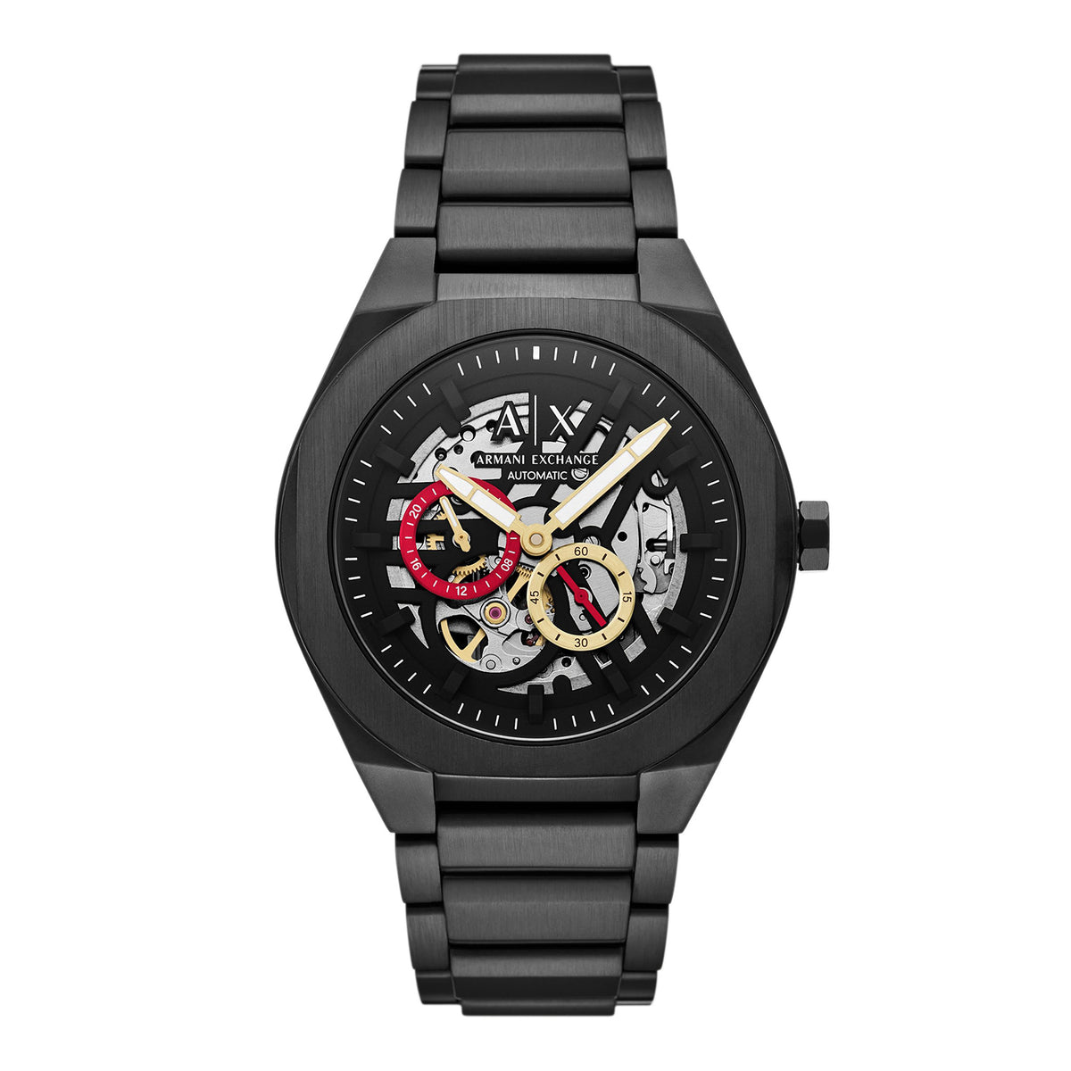 Armani Exchange Men's Sync Automatic Black Stainless Steel Watch