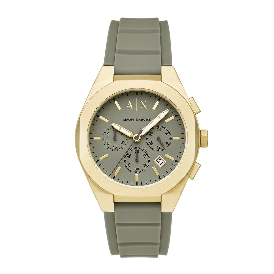 Armani Exchange Men's Sync Chronograph Green Silicone Watch
