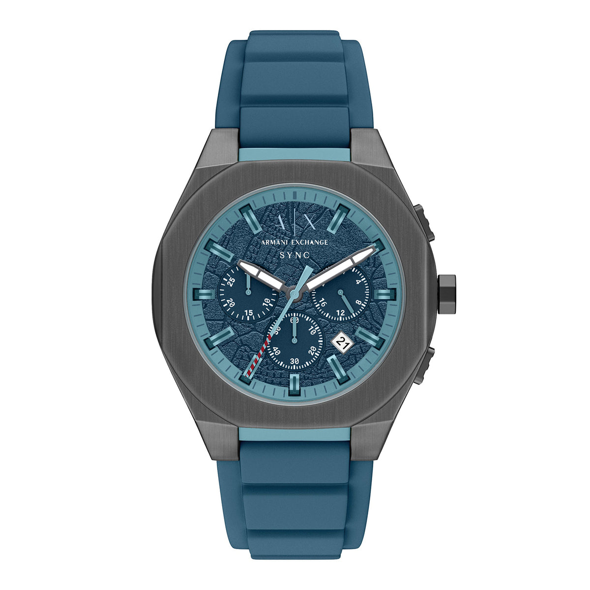 Armani Exchange Men's Sync Chronograph Blue Silicone Watch - AX4291