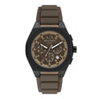 Armani Exchange Men's Sync Chronograph Brown Silicone Watch