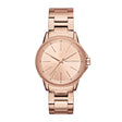 Armani Exchange Women's Lady Banks Three Hand, Rose Gold-Tone Stainless Steel Watch