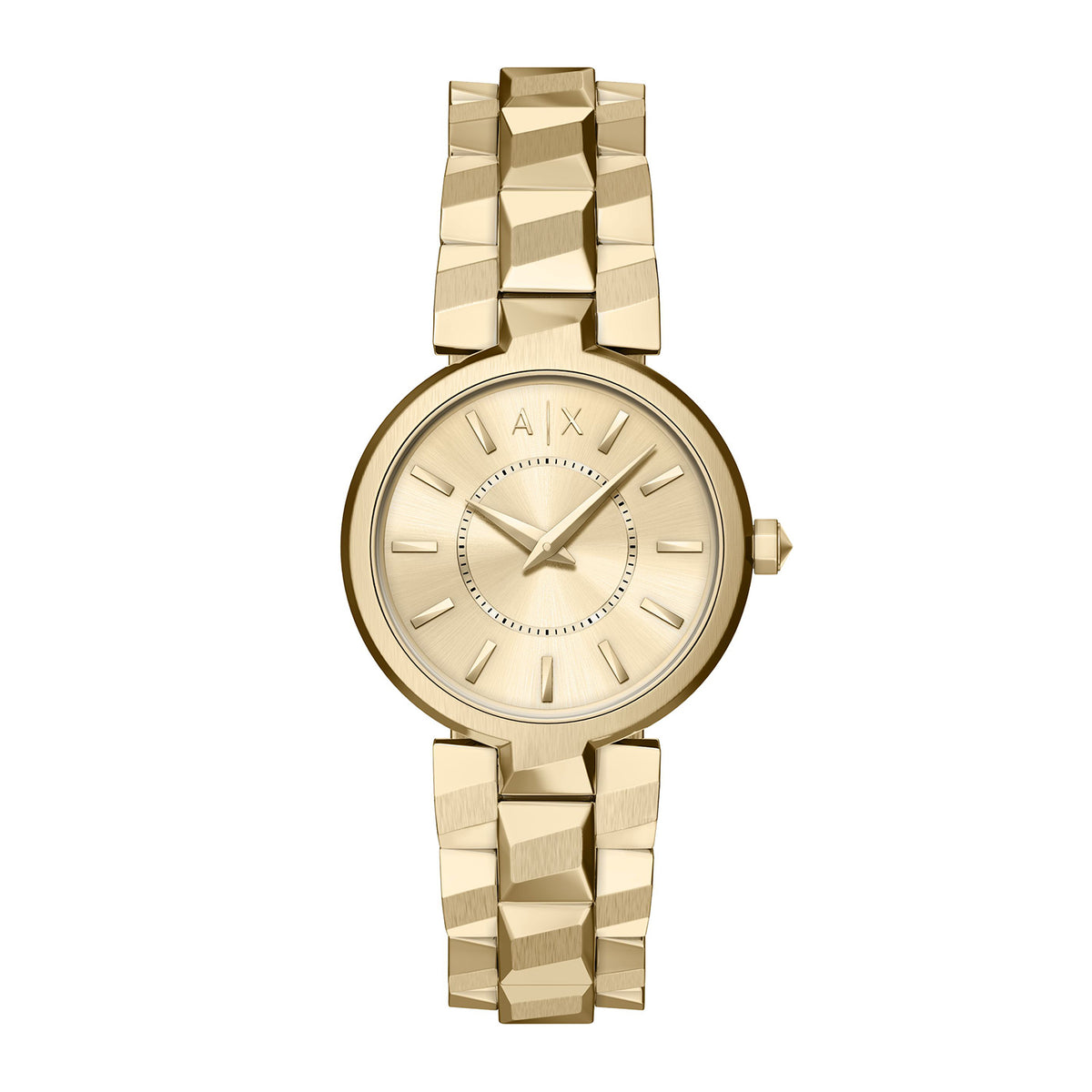 Armani Exchange Audora Women's Two-Hand Gold-Tone Stainless Steel Watch
