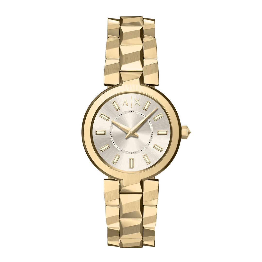 Armani Exchange Women's Audora Two-Hand Gold-Tone Stainless Steel Watch