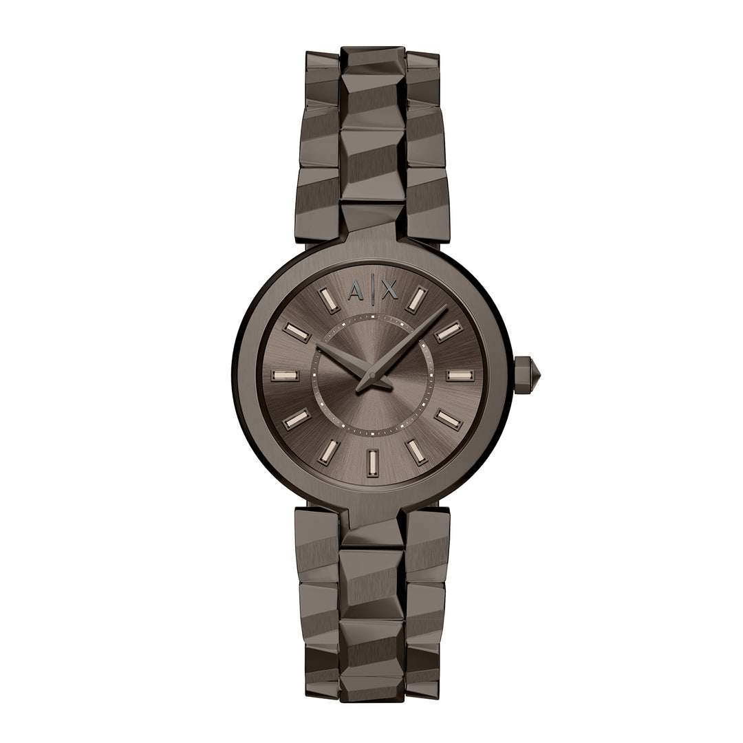 Armani Exchange Women's Audora Two-Hand Brown Stainless Steel Watch