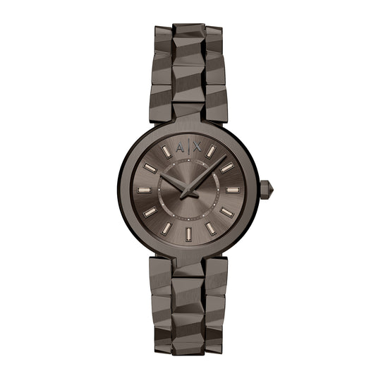Armani Exchange Women's Audora Two-Hand Brown Stainless Steel Watch