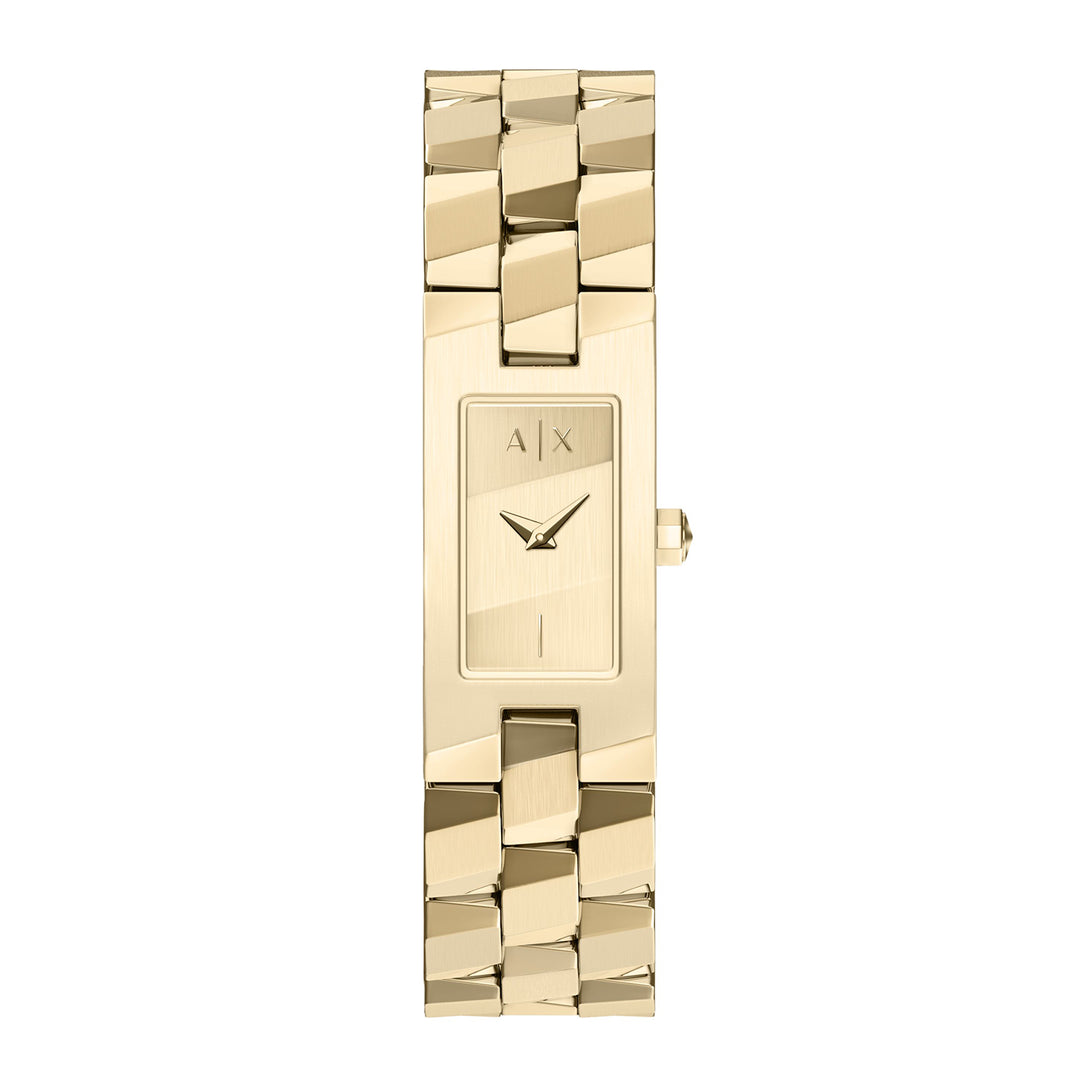 Armani Exchange Women's Two-Hand Gold-Tone Stainless Steel Watch