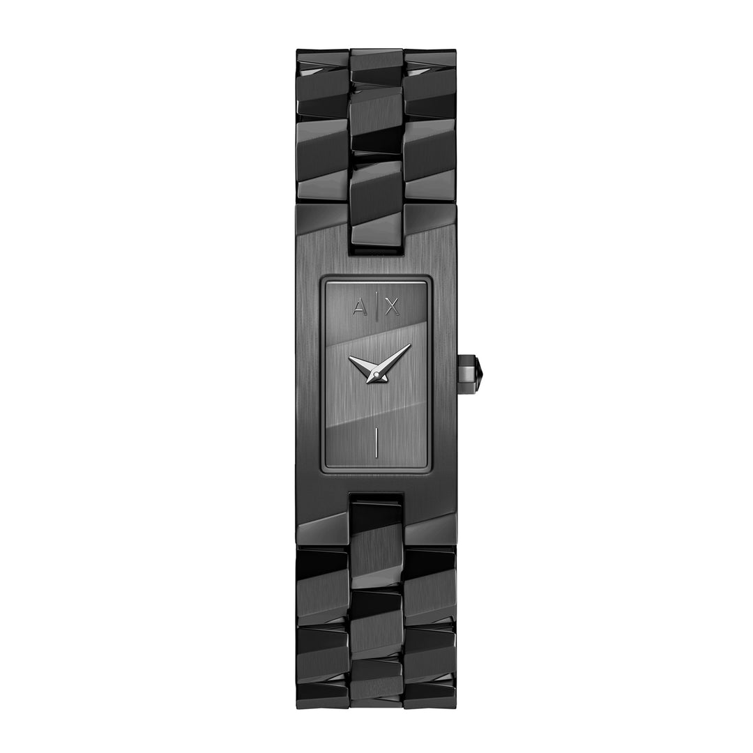 Armani Exchange Women's Two-Hand Black Stainless Steel Watch