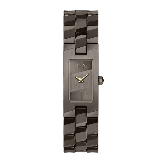 Armani Exchange Women's Two-Hand Brown Stainless Steel Watch