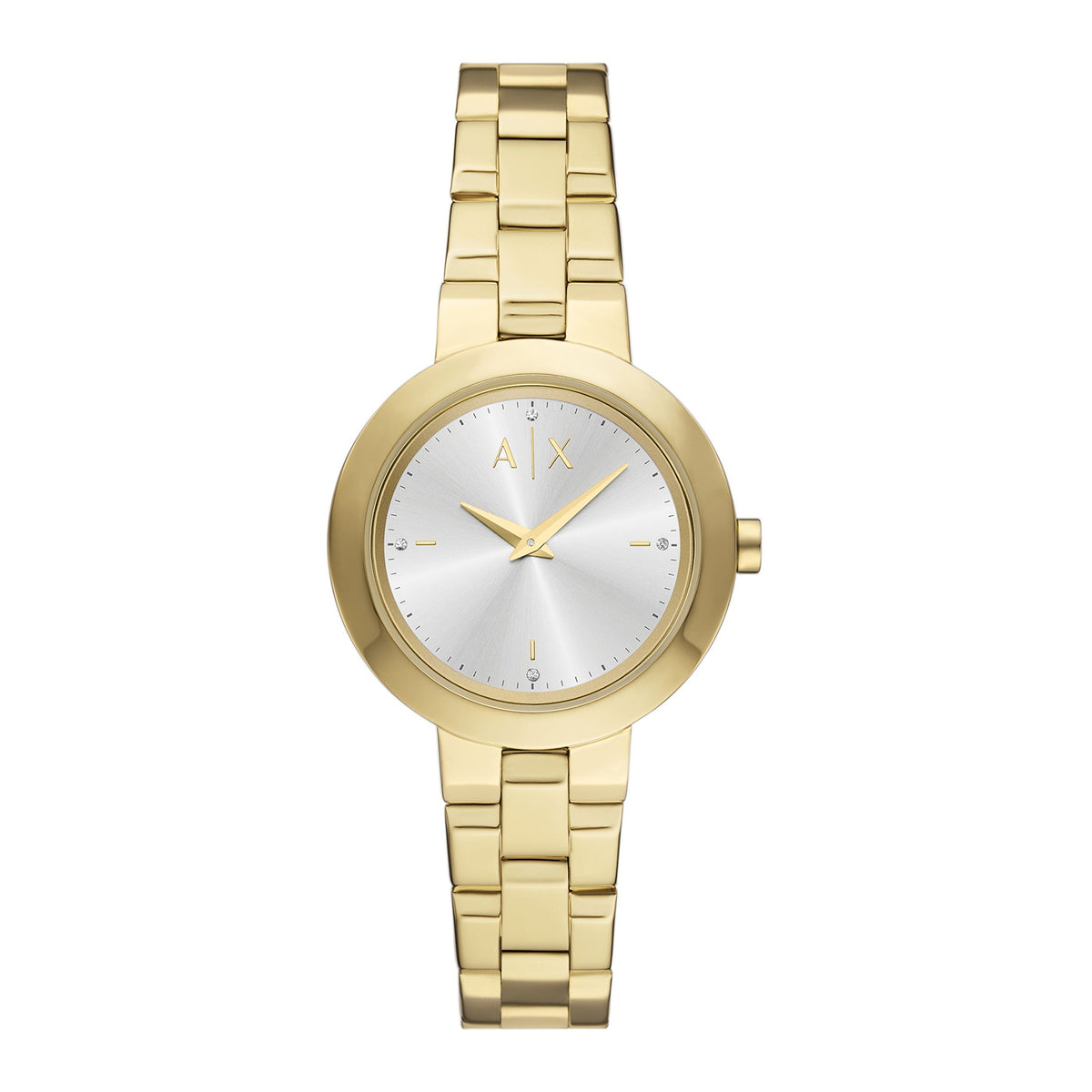 Armani Exchange Women's Two-Hand Gold-Tone Stainless Steel Watch