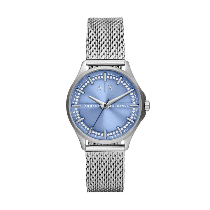 Armani Exchange Lady Hampton Silver Stainless Steel Women's Watch