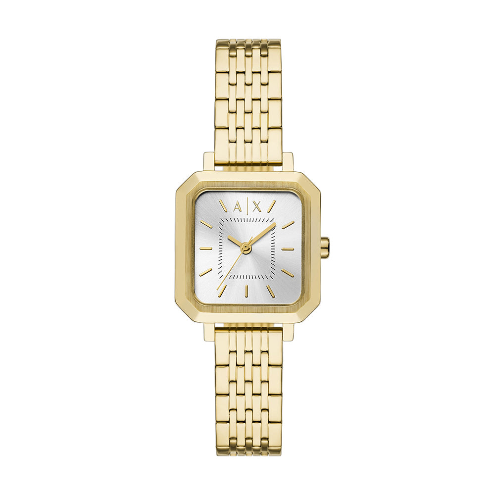 Armani Exchange Three-Hand Gold-Tone Stainless Steel Watch