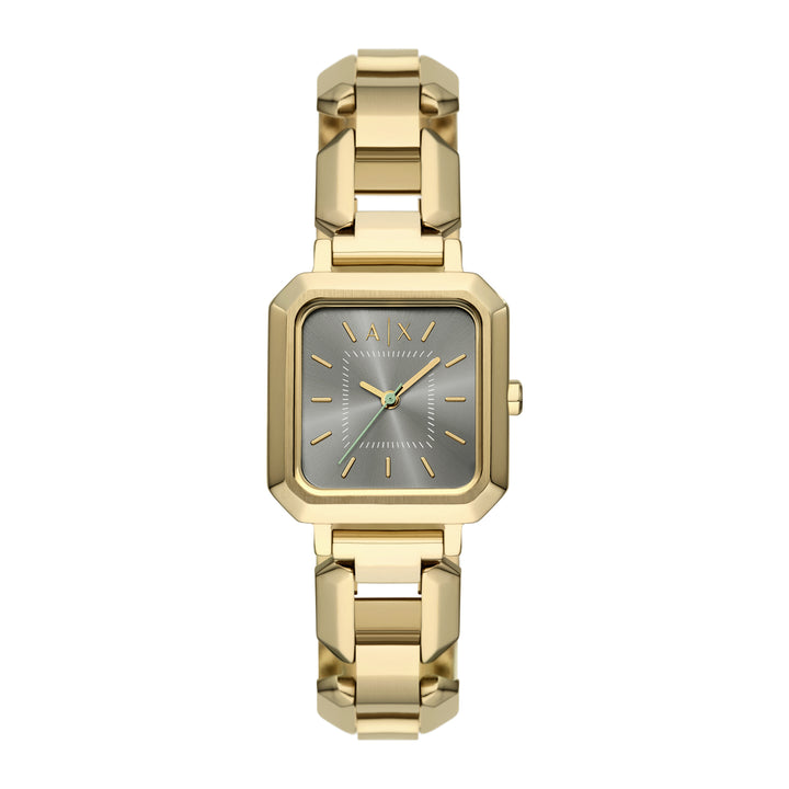 Armani Exchange Women's Three-Hand  Gold-Tone Stainless Steel Watch