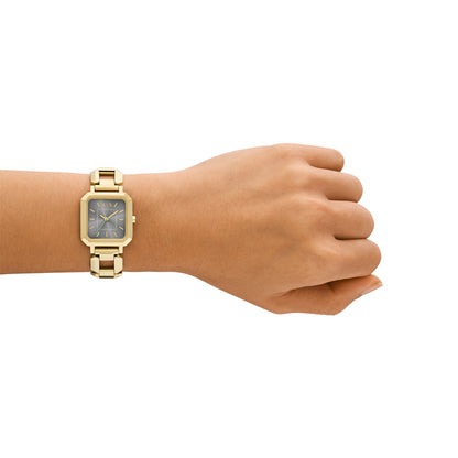 Armani Exchange Women's Three-Hand  Gold-Tone Stainless Steel Watch - AX5726