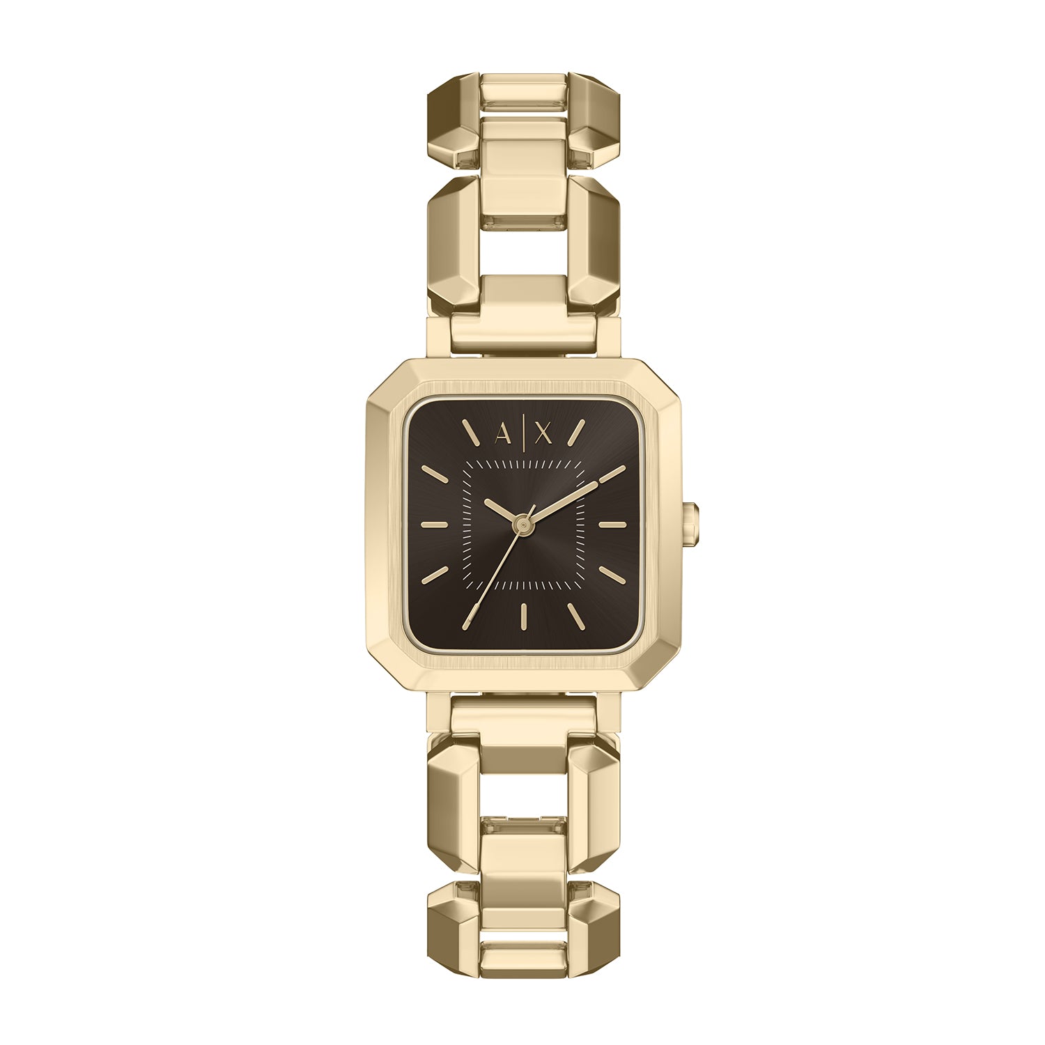 Armani Exchange Women's Three-Hand Gold-Tone Stainless Steel Watch ...