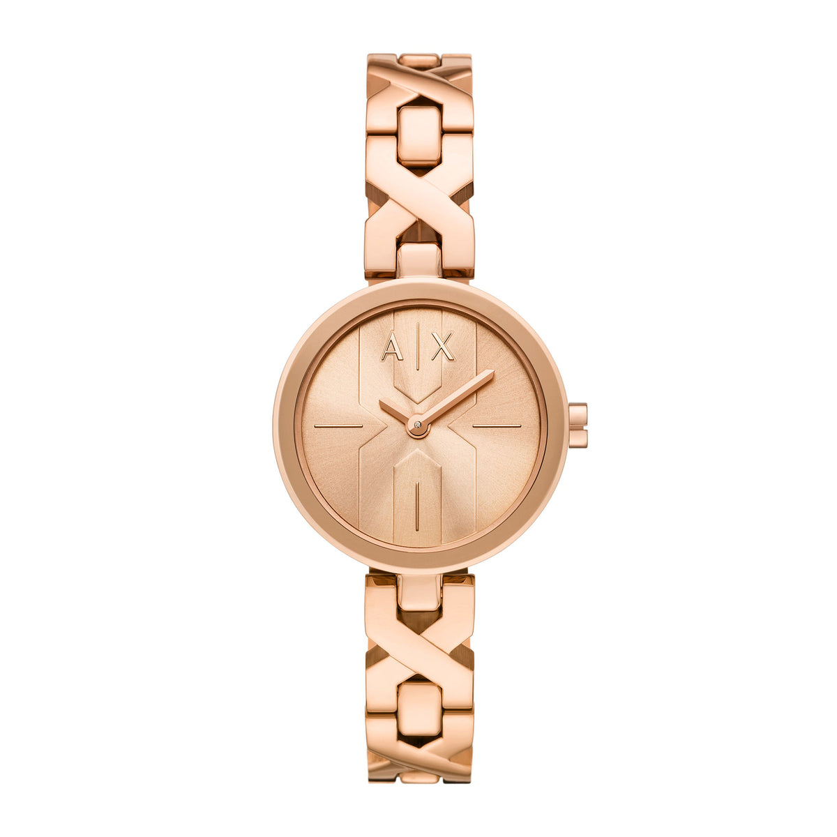 Armani Exchange Women's Two-Hand Rose Gold-Tone Stainless Steel Watch - AX5832