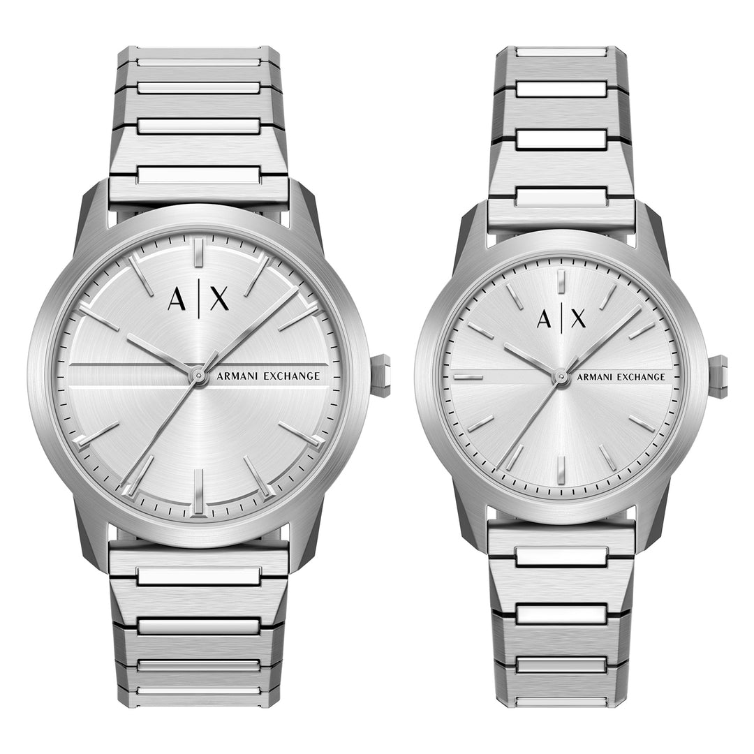 Armani Exchange Men's Three-Hand Stainless Steel Watch Set