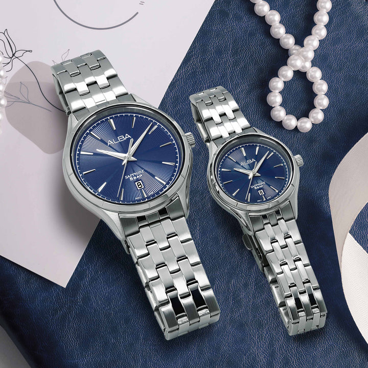 Alba Couple Set Watches - AS9T67X1 & AH7CY5X1
