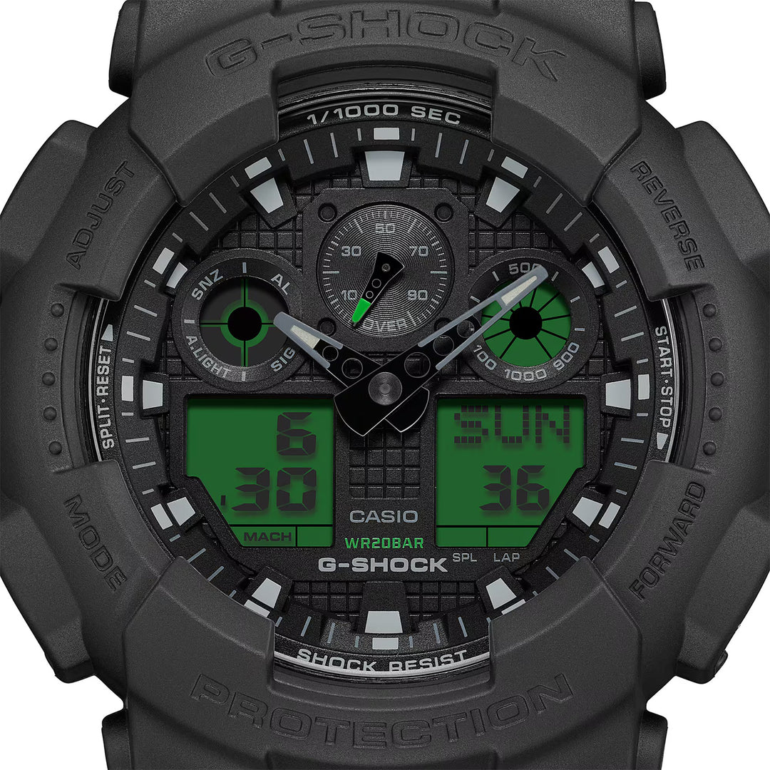 CASIO G-SHOCK GA-100BEG-1ADR ANALOG DIGITAL WATCH