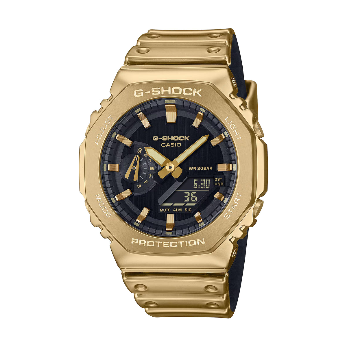 G-Steel G-Shock Fine Metalic Series Gold Watch GM-2100YMG-9ADR