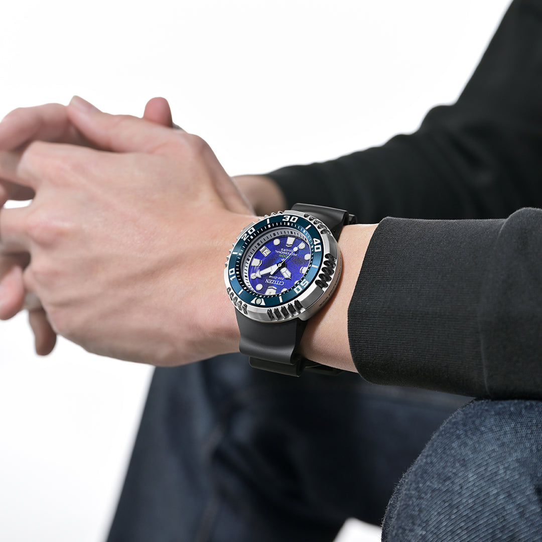 Citizen Promaster BENEBiOL Blue 300M Unite with Blue Gents Eco-Drive Watch