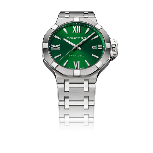 Concord Mens Watch Silver Tone Case Quartz