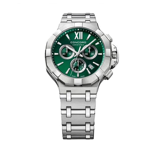 Concord Mens Watch Silver Tone Case Quartz