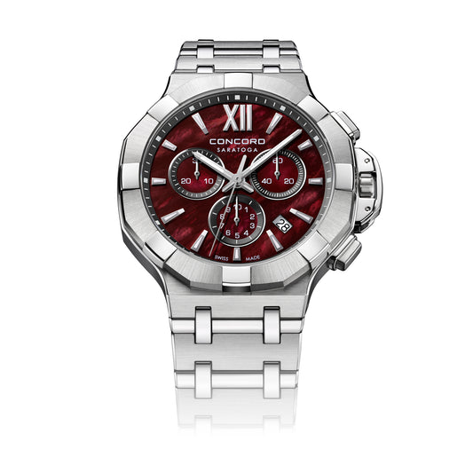 Concord Mens Watch Silver Tone Case Quartz
