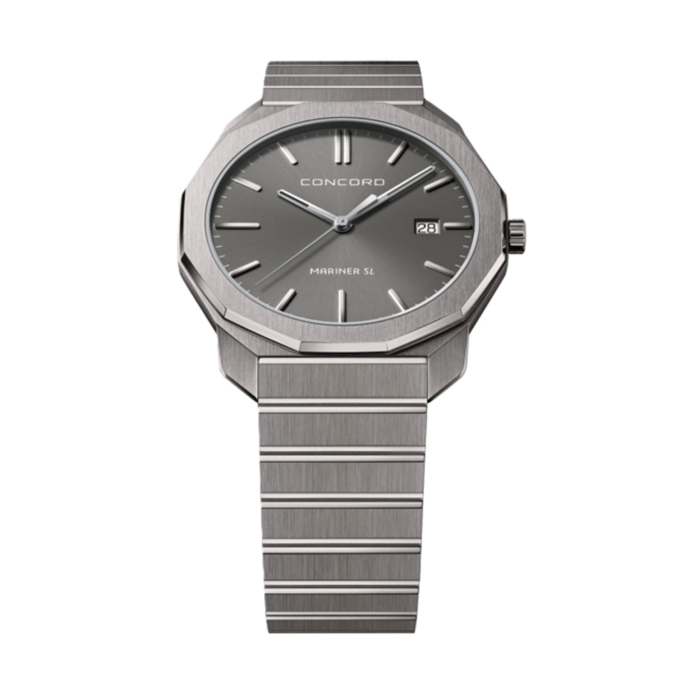 Concord Men's Gun Metal Tone Case Grey Dial Quartz Watch