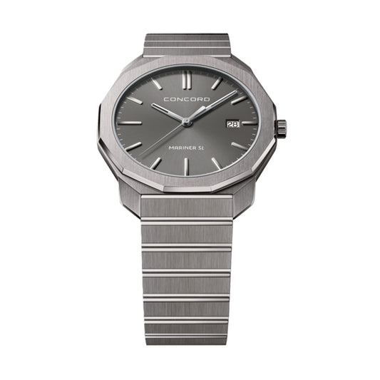 Concord Men's Gun Metal Tone Case Grey Dial Quartz Watch