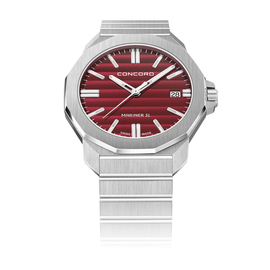 Concord Mens Watch Silver Tone Case Quartz
