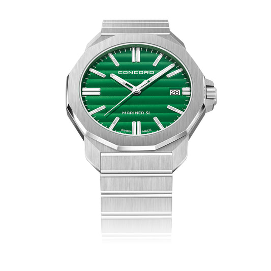 Concord Mens Watch Silver Tone Case Quartz