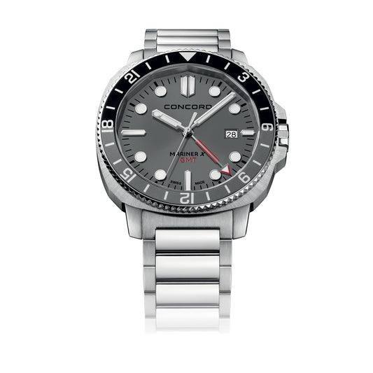 Concord Mens Watch Silver Tone Case Quartz