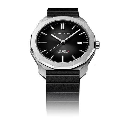 Concord Men's Silver Tone Case Black Dial Automatic Watch