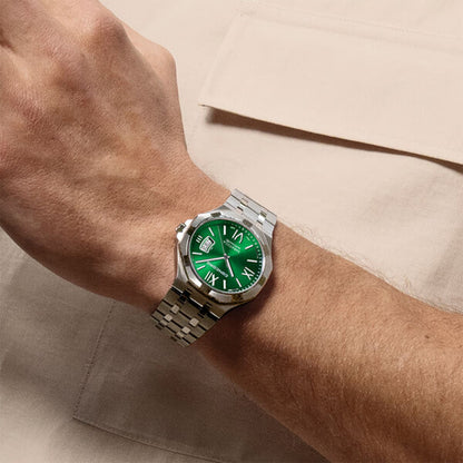 Concord Men's Silver Tone Case Green Dial Automatic Watch - 320608C