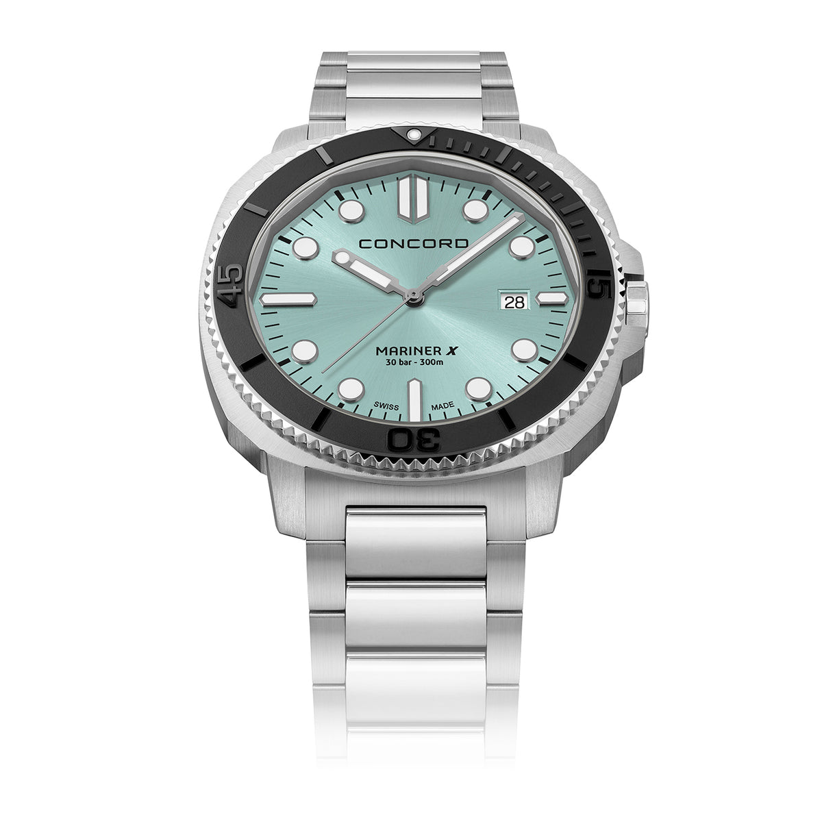 Concord Men's Silver Tone Case Blue Dial Quartz Watch - 320619C