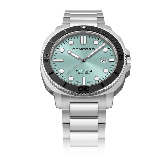 Concord Men's Silver Tone Case Blue Dial Quartz Watch