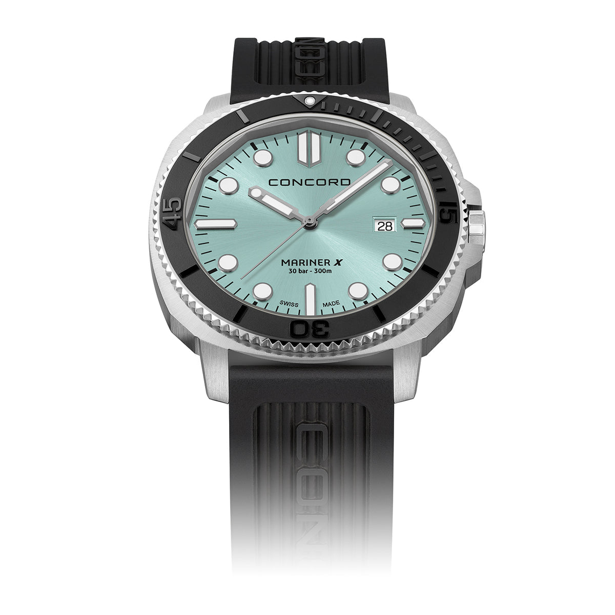 Concord Men's Silver Tone Case Blue Dial Quartz Watch - 320619C