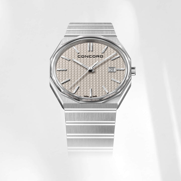 Concord Men's Silver Tone Rhodium Dial Quartz Watch