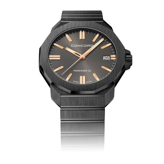 Concord Men's Black Tone Case Anthracite Dial Quartz Watch
