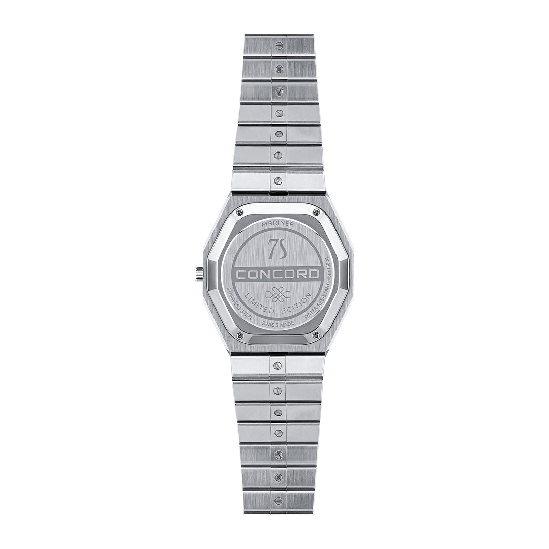Concord Men's Silver Tone Case Black Dial Quartz Watch